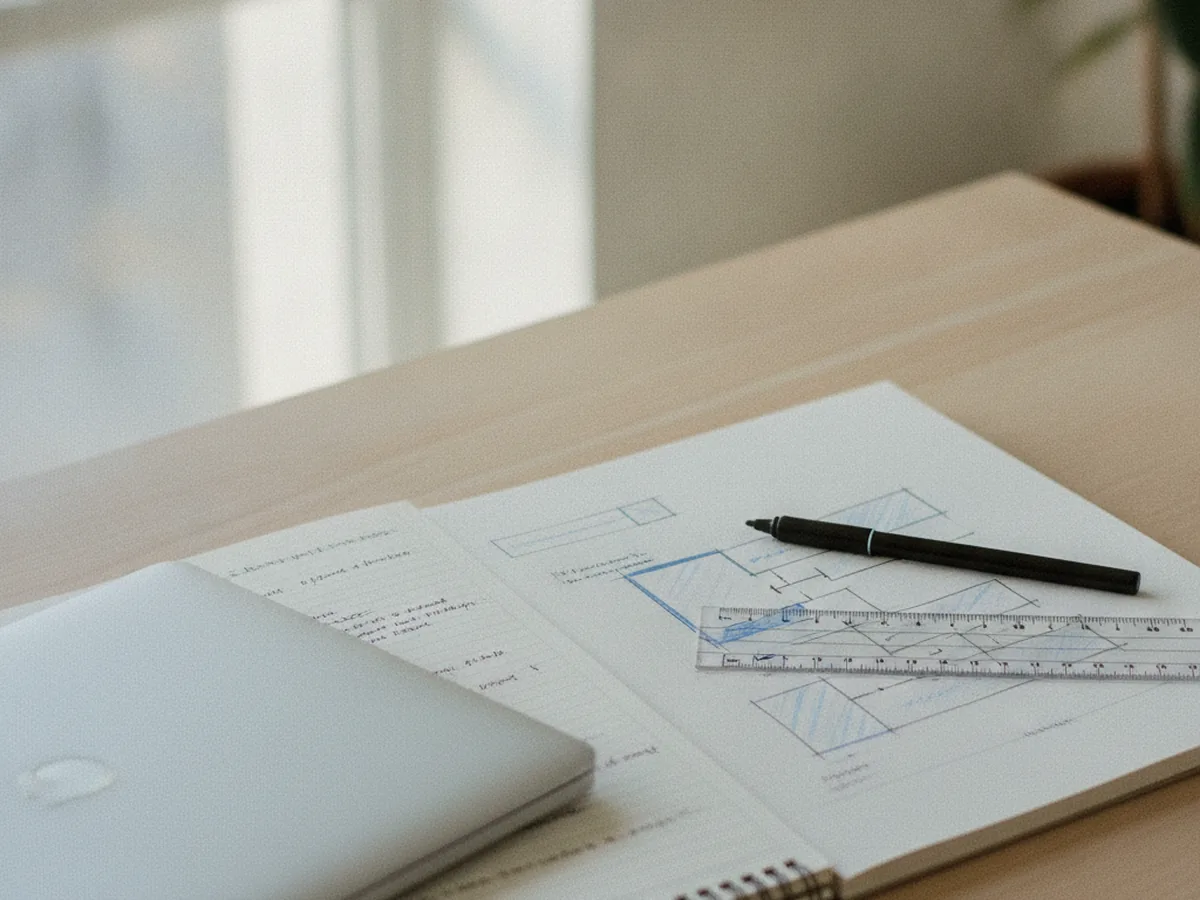 Écran de documentation technique affiché sur un bureau clair